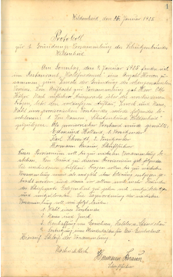Protokonn 1. Gründungsversammlung